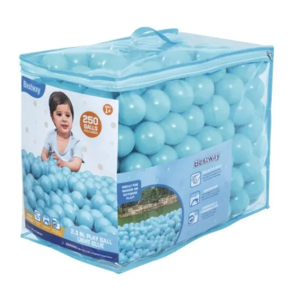 Bestway Play Balls-250 Play Balls, Light Blue