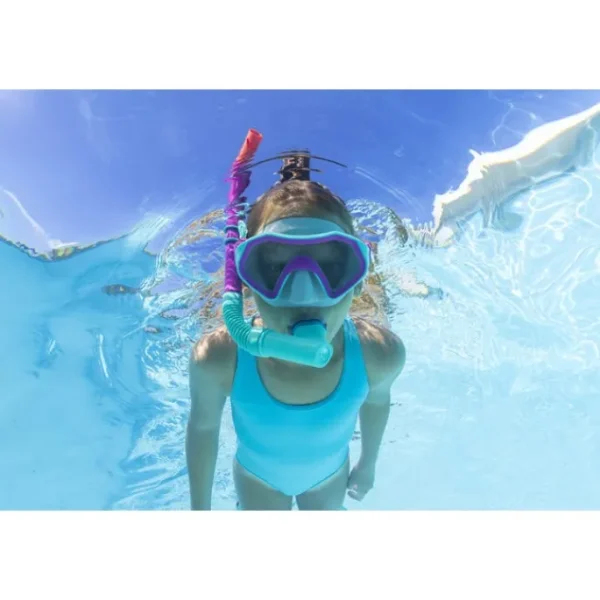 Bestway Swim Gear-® Crusader™ Youth Snorkel Set with Fins, Pink Ages 7+