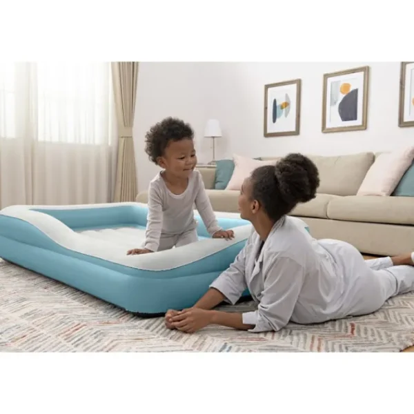 Kids Bestway Kids Air Mattresses-Easy-In Kids Air Mattress with Built-in AC Pump