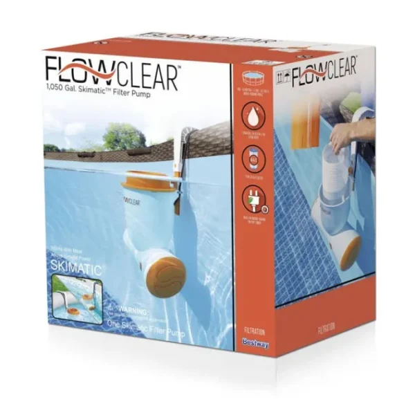 Bestway Pool Maintenance Tools-Flowclear 1050 Gallon Skimatic Skimmer Above-Ground Pool Pump