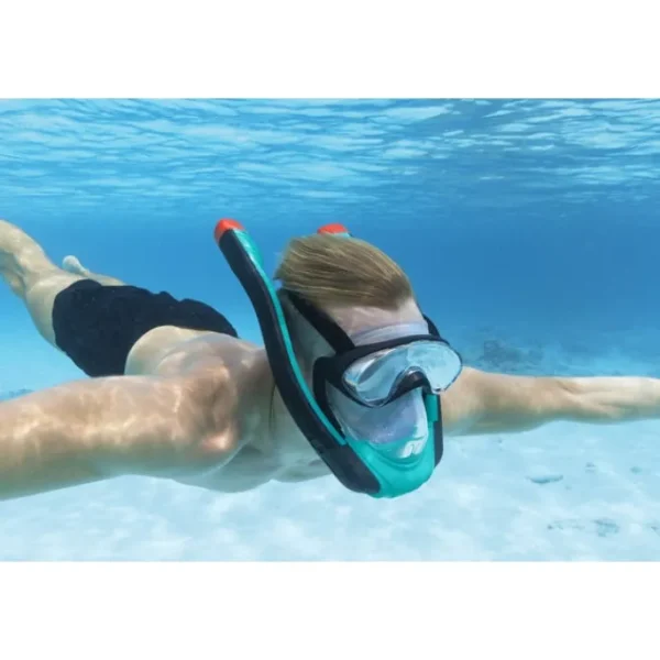 Bestway Swim Gear-Flowtech Multicolor Full-Face Snorkel Mask S/M