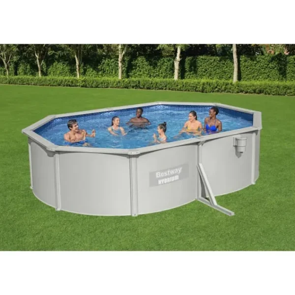 Bestway Hydrium Pools-Hydrium 16’5” x 12’ x 48” Steel Wall Above Ground Pool Set
