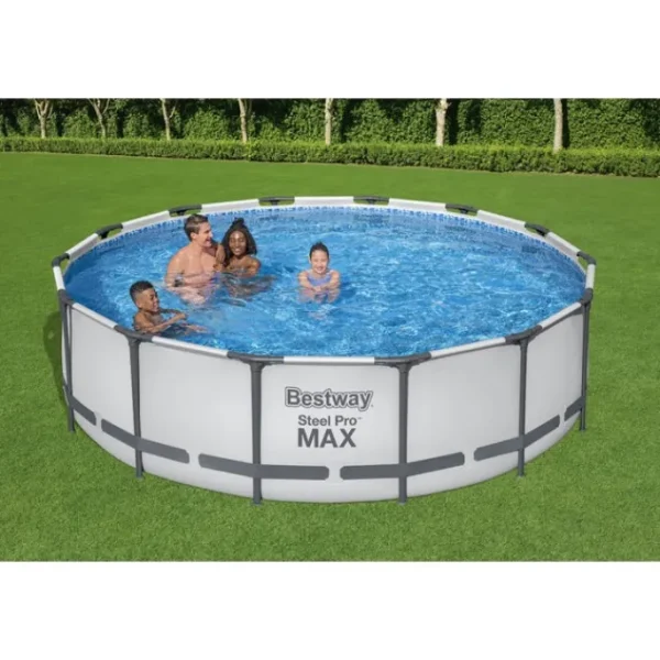 Bestway Steel Pro Max Pools-Steel Pro MAX 14’ x 42” Round Above Ground Pool Set