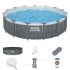 Bestway Steel Pro Max Pools-Steel Pro MAX 15' x 42" Round Above Ground Pool Set with LED Light