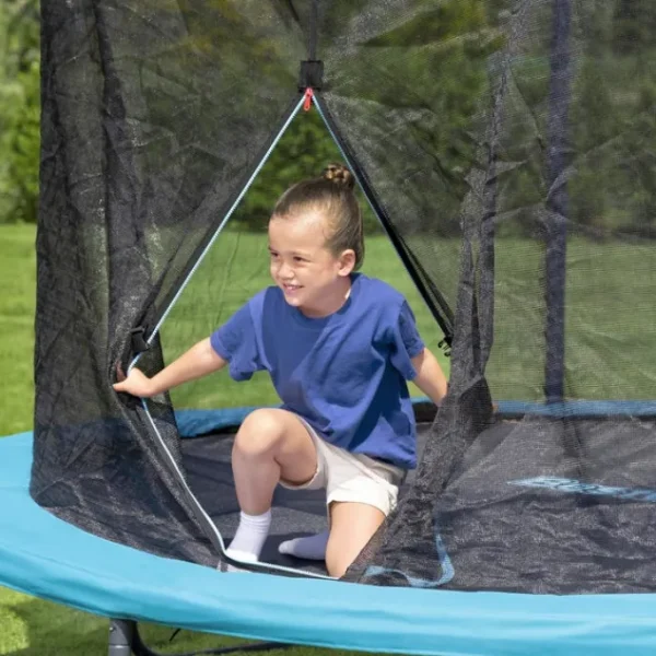 Bestway Trampolines-Xtreme Air 10 ft Outdoor Trampoline for Kids & Adults, No-Gap Enclosure, Foam-Padded Poles