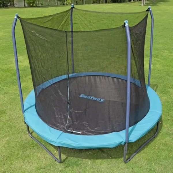 Bestway Trampolines-Xtreme Air 10 ft Outdoor Trampoline for Kids & Adults, No-Gap Enclosure, Foam-Padded Poles