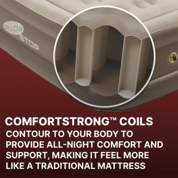 Bestway Outdoor Air Mattresses | Indoor Air Mattresses-Coleman SupportRest 18" Twin Double-High Air Mattress with 120V Rechargeable Pump