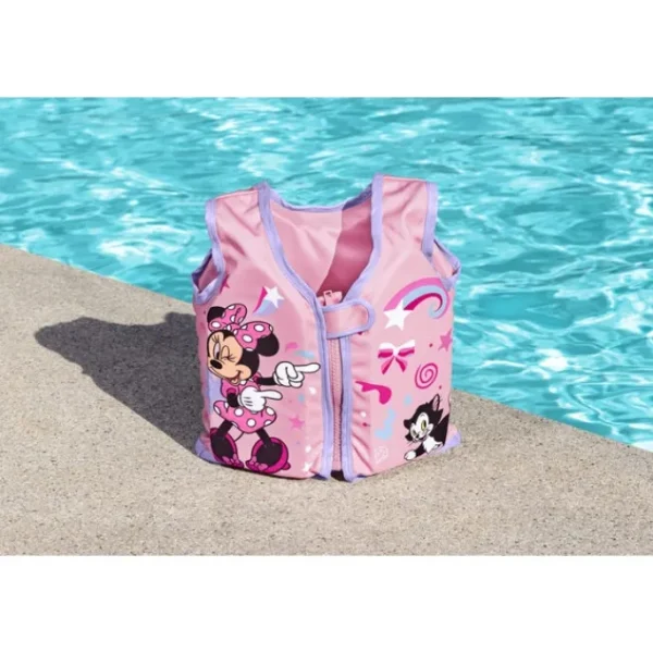 Bestway Swim Trainers-Disney Junior Minnie Mouse Pink Fabric Child Swim Vest, Small to Medium