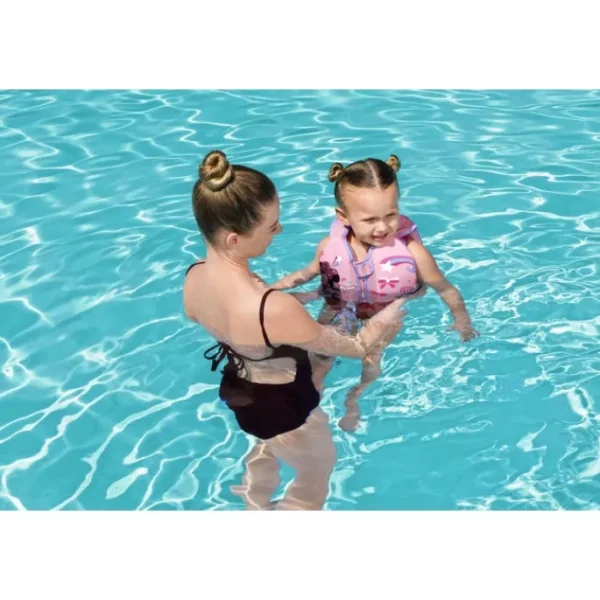 Bestway Swim Trainers-Disney Junior Minnie Mouse Pink Fabric Child Swim Vest, Small to Medium