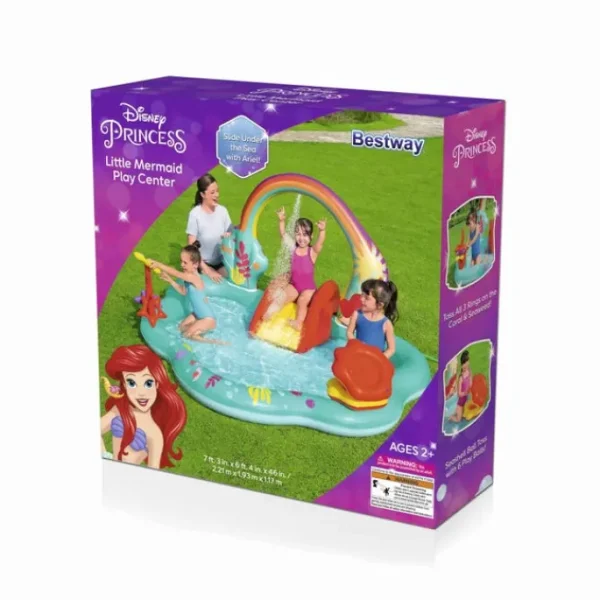 Bestway Play Centers-Disney Little Mermaid Inflatable Kids Water Play Center