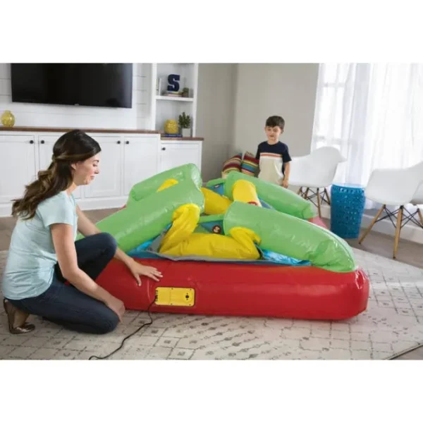 Bestway Bounce Houses-Fisher Price 69'' x 68'' x 53'' Bouncesational Indoor Bouncer with Built-in Pump