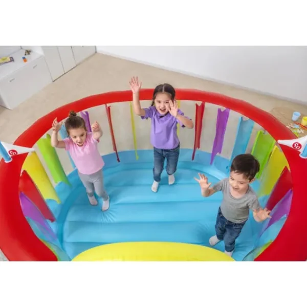 Bestway Bounce Houses-Fisher-Price Bouncetopia Multi-Color Child PVC Bouncer with Built-in Pump