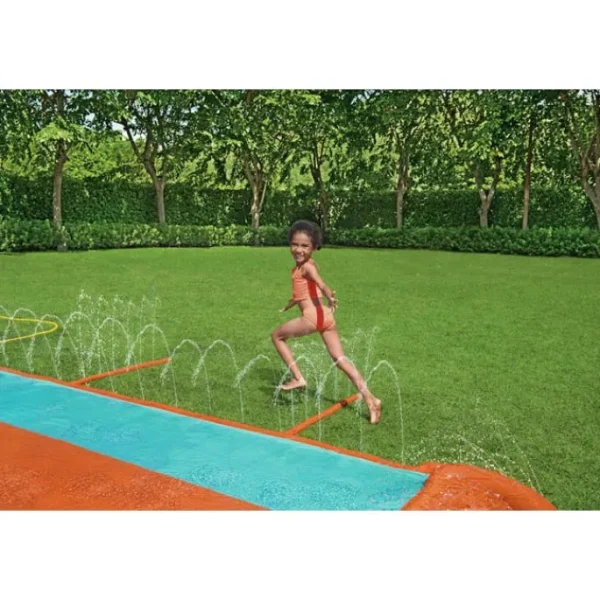 Bestway Water Slides-H2OGO! 16' Triple Water Slide with Sponge Soakers Toys and Three Riders