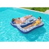 Bestway Pool Floats | Pool Lounges-H2OGO! Comfort Plush 2-Person Double Pool Lounge Float