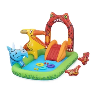 Bestway Play Centers-H2OGO! Jurassic Splash Kids Inflatable Water Play Center and Pool 7'11" x 55" x 54"