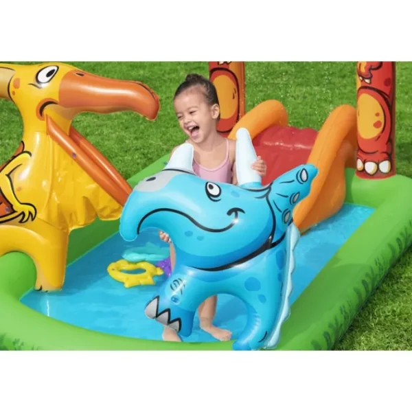 Bestway Play Centers-H2OGO! Jurassic Splash Kids Inflatable Water Play Center and Pool 7'11" x 55" x 54"