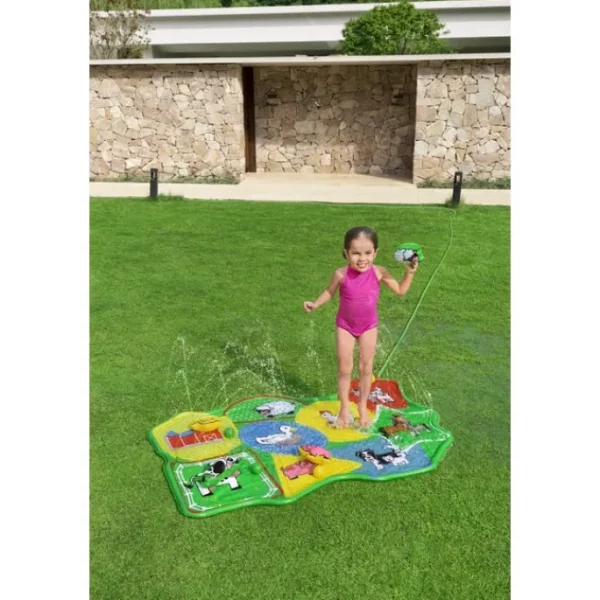 Bestway Blobz & Splash Pads | Sprinklers-H2OGO! Lil' Barnyard Babies Toddler Multicolor Sprinkler Splash Pad 65 in. x 44 in.