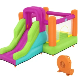 Bestway Bounce Houses | Bounce Houses-H2OGO!® Slide Flyer Kids Inflatable Mega Bouncer 6’, Ages 3+