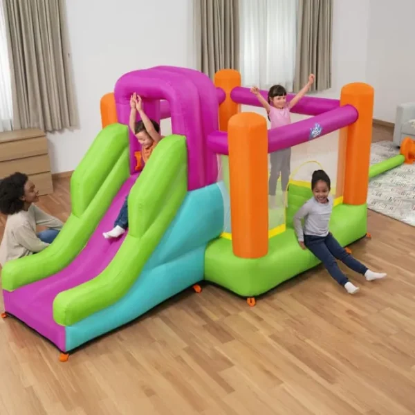 Bestway Bounce Houses | Bounce Houses-H2OGO!® Slide Flyer Kids Inflatable Mega Bouncer 6’, Ages 3+