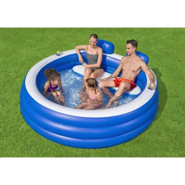 Bestway Family Pools-H2OGO! Splash Paradise 7'7" x 7'2" x 31" Inflatable Family Pool