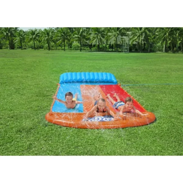 Bestway Water Slides-H2OGO! Triple Water Slide with Tsunami Splash Ramp 16'