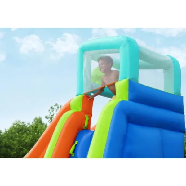 Bestway Mega Water Parks-H2OGO! Turbo Splash Water Zone Child Inflatable Water Park, 12' 10" Long