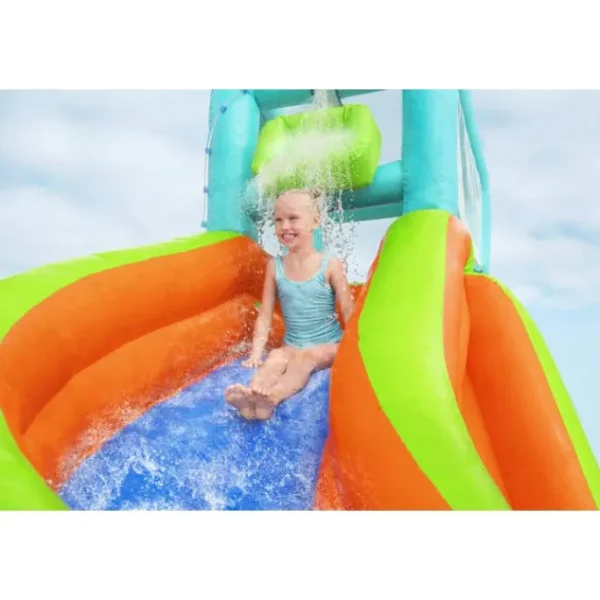 Bestway Mega Water Parks-H2OGO! Turbo Splash Water Zone Child Inflatable Water Park, 12' 10" Long