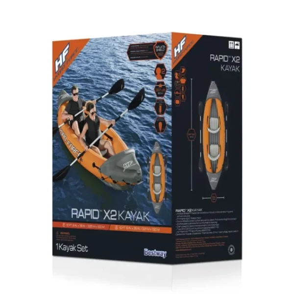 Bestway Kayaks-Hydro-Force Rapid X2 Inflatable Kayak Set 10'6"