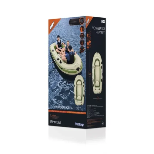 Bestway Rafts-Hydro-Force Voyager X3 Inflatable Raft Set 9'8"