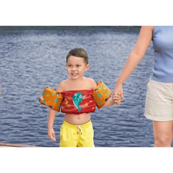 Bestway Puddle Jumper Life Jackets-Puddle Jumper Fabric Kids Deluxe Swim Vest with Armbands