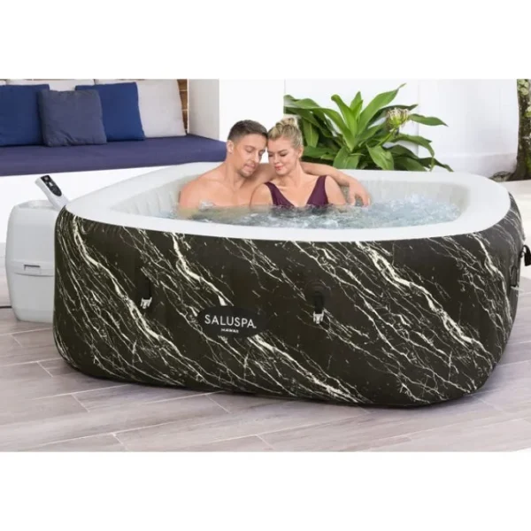 Bestway Energysense | Airjet-SaluSpa Hawaii EnergySense Smart Luxe AirJet Inflatable Hot Tub with LED Lights and App-Control 4-6 person