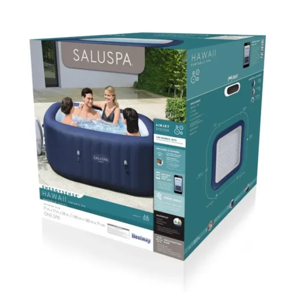 Bestway Energysense-SaluSpa Hawaii EnergySense Smart AirJet Inflatable Hot Tub Spa 4-6 person