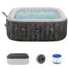 Bestway Energysense | Airjet-SaluSpa Hermosa Energy-Efficient Smart AirJet Inflatable Hot Tub with App Control 5-7 person, Black Marble