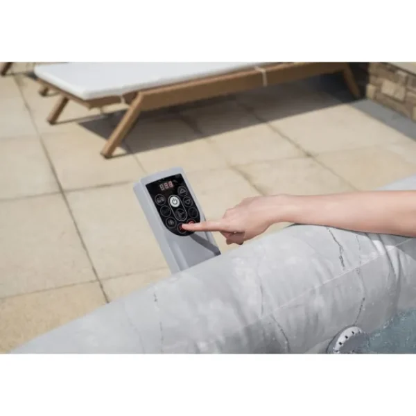 Bestway Energysense | Airjet-SaluSpa Hermosa Energy-Efficient Smart AirJet Inflatable Hot Tub with App Control 5-7 person, Black Marble