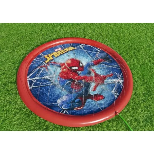 Bestway Sprinklers-Spider-Man 65" Child Lawn Sprinkler Splash Pad, Ages 2+