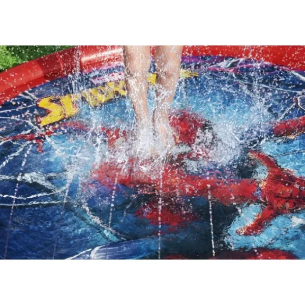 Bestway Sprinklers-Spider-Man 65" Child Lawn Sprinkler Splash Pad, Ages 2+