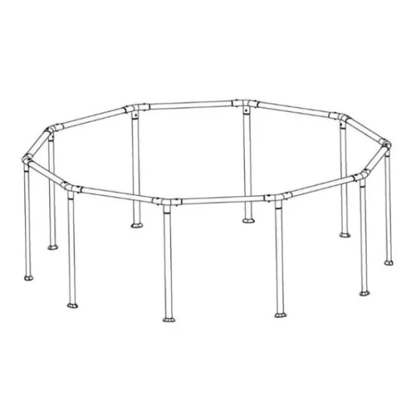 Bestway Pool Frames-Steel Pro MAX 10' x 30" Above Ground Round Pool Frame Set Replacement, Gray